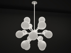 IAN K FOWLER Bistro Medium Round Chandelier 3D 模型