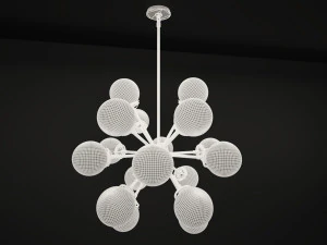 IAN K FOWLER Bistro Medium Round Chandelier 3D Model