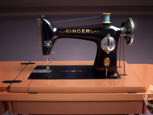 retro sawing machine singger Modèle 3D