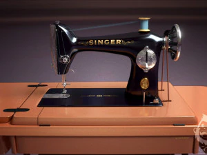 penyanyi mesin jahit retro Model 3D