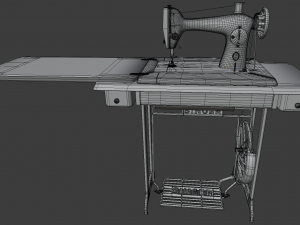 retro sawing machine singger 3D 模型