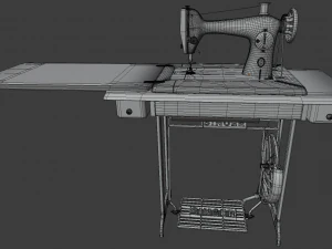 retro sawing machine singger 3D Model