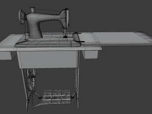 retro sawing machine singger 3D 模型