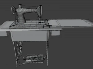 retro sawing machine singger 3D Model