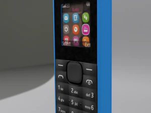 nokia 105 ブルーボディ 3Dモデル