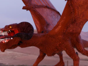 ज्वालामुखी ड्रैगन 3D मॉडल