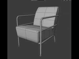 Febric chair shape1 Modelo 3D
