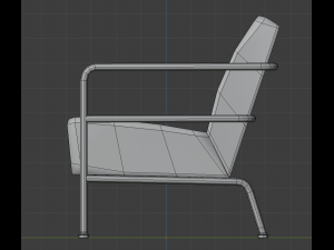 Febric chair shape1 Modelo 3D