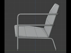 Febric chair shape1 3D Model