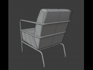 Febric chair shape1 Modelo 3D