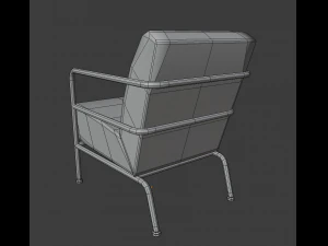 Febric chair shape1 3D Model