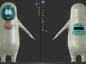 MrPeanut The Assistance Robot 3D Model