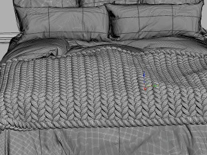 स्कैंडिनेवियाई बिस्तर मॉडल 3D मॉडल