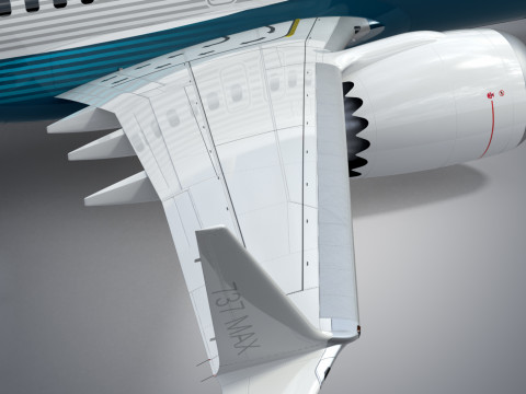 Boeing 737-8 MAX Generic White 3D Model