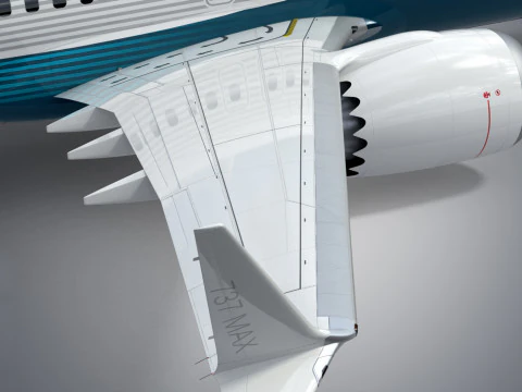 Boeing 737-8 MAX Generic White 3D Model
