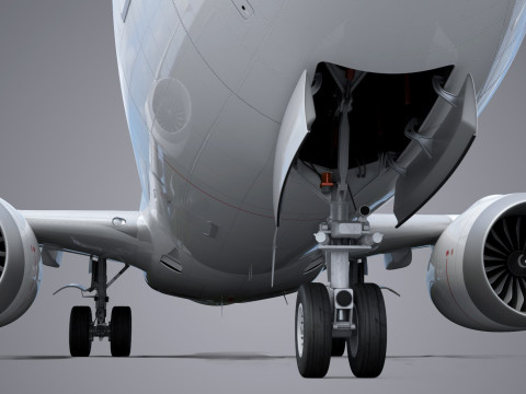 Boeing 737-8 MAX Generic White 3D Model