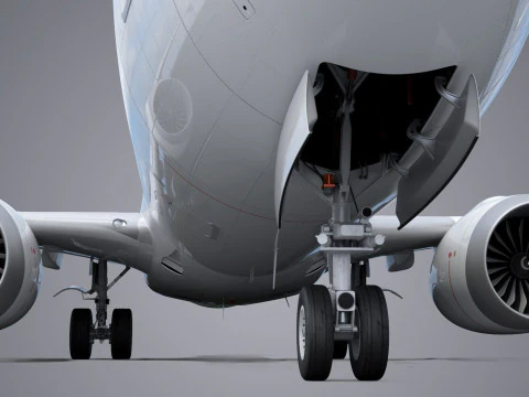 Boeing 737-8 MAX Generic White 3D Model