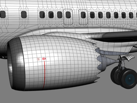 Boeing 737-8 MAX Generic White 3D Model