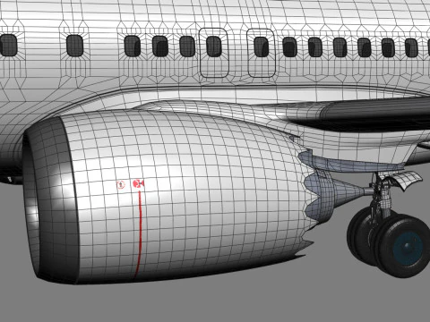 Boeing 737-8 MAX Generic White 3D Model