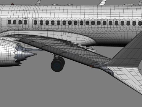 Boeing 737-8 MAX Generic White 3D Model