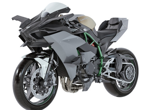 Kawasaki Ninja H2R 2023 3D-Modell