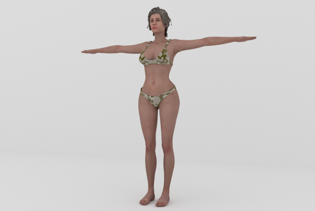 girl in bikini Model 3D .c4d .max .obj .3ds .fbx .stl .blend 