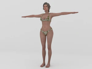 gadis berbikini Model 3D