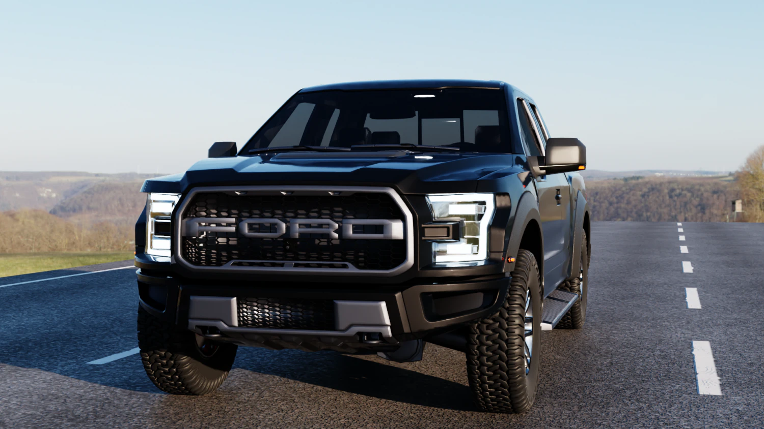 F150 Raptor 3D Model .c4d .max .obj .3ds .fbx .stl .blend 