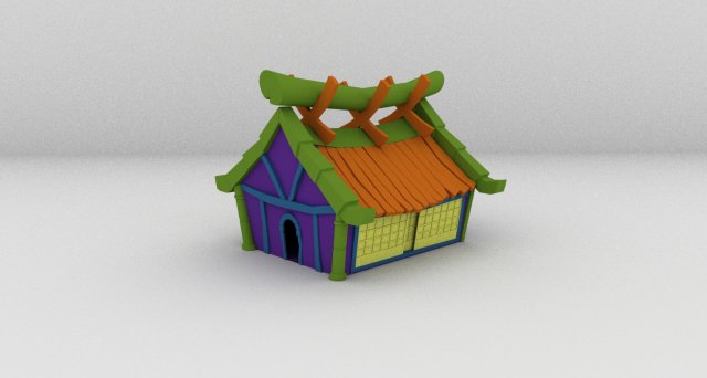 stylized hut 3D Model .c4d .max .obj .3ds .fbx .stl .blend 