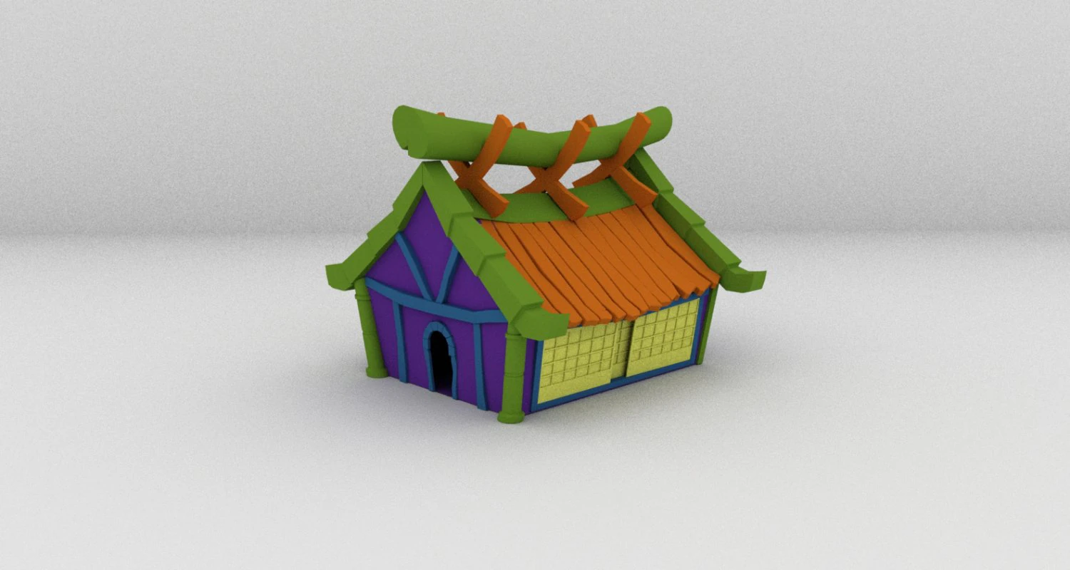 choza estilizada Modelo 3D .c4d .max .obj .3ds .fbx .stl .blend 