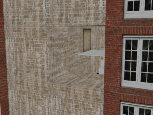 multi-storey house with an internal entrance Model 3D