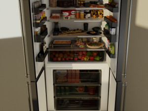 fridge with products animation Modelo 3D