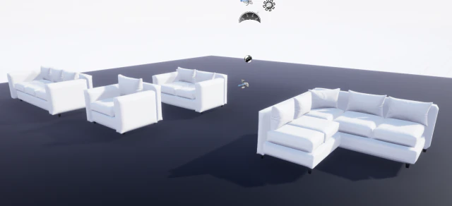 prosta kanapa Model 3D .c4d .max .obj .3ds .fbx .stl .blend 