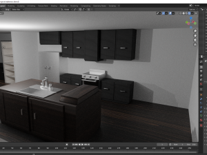 simple kitchen Modello 3D