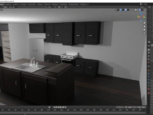 simple kitchen 3D Model