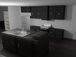 simple kitchen 3D मॉडल