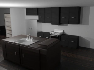 einfache K&uuml;che 3D Modell