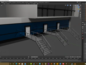 old 80s styled building 3D Model