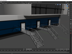 old 80s styled building 3D Model