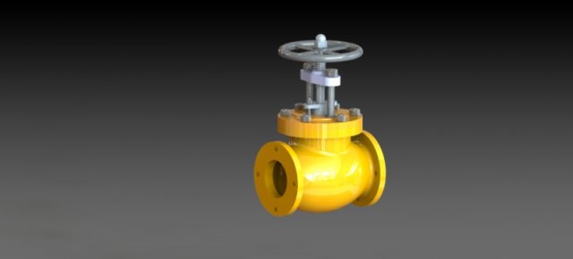 stop valve 3D 模型 .c4d .max .obj .3ds .fbx .stl .blend