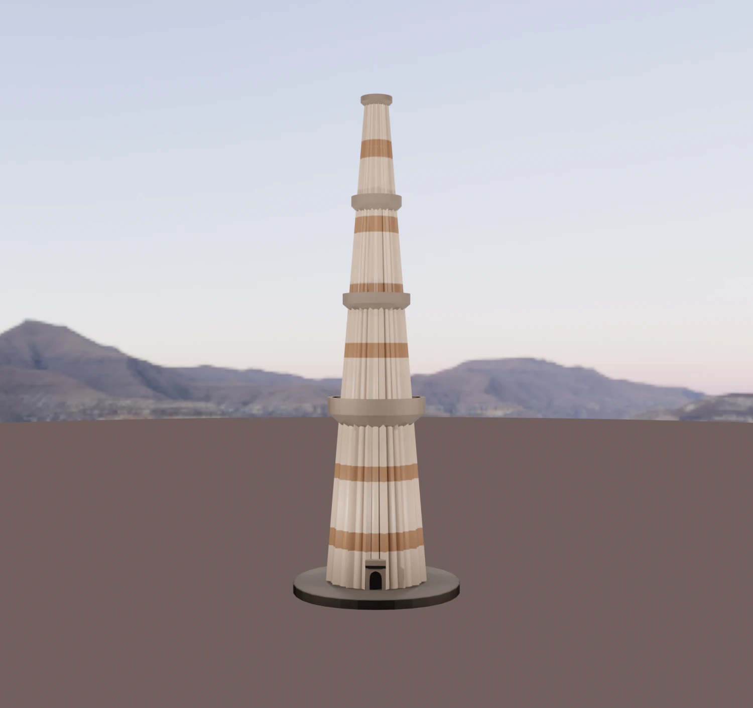 qutub minar blend 3D Model .c4d .max .obj .3ds .fbx .stl .blend 