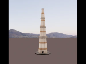 qutub minar blend 3D Model