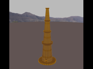 qutub minar blend 3D मॉडल