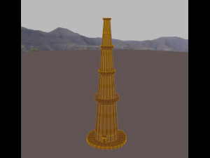qutub minar blend 3D Model