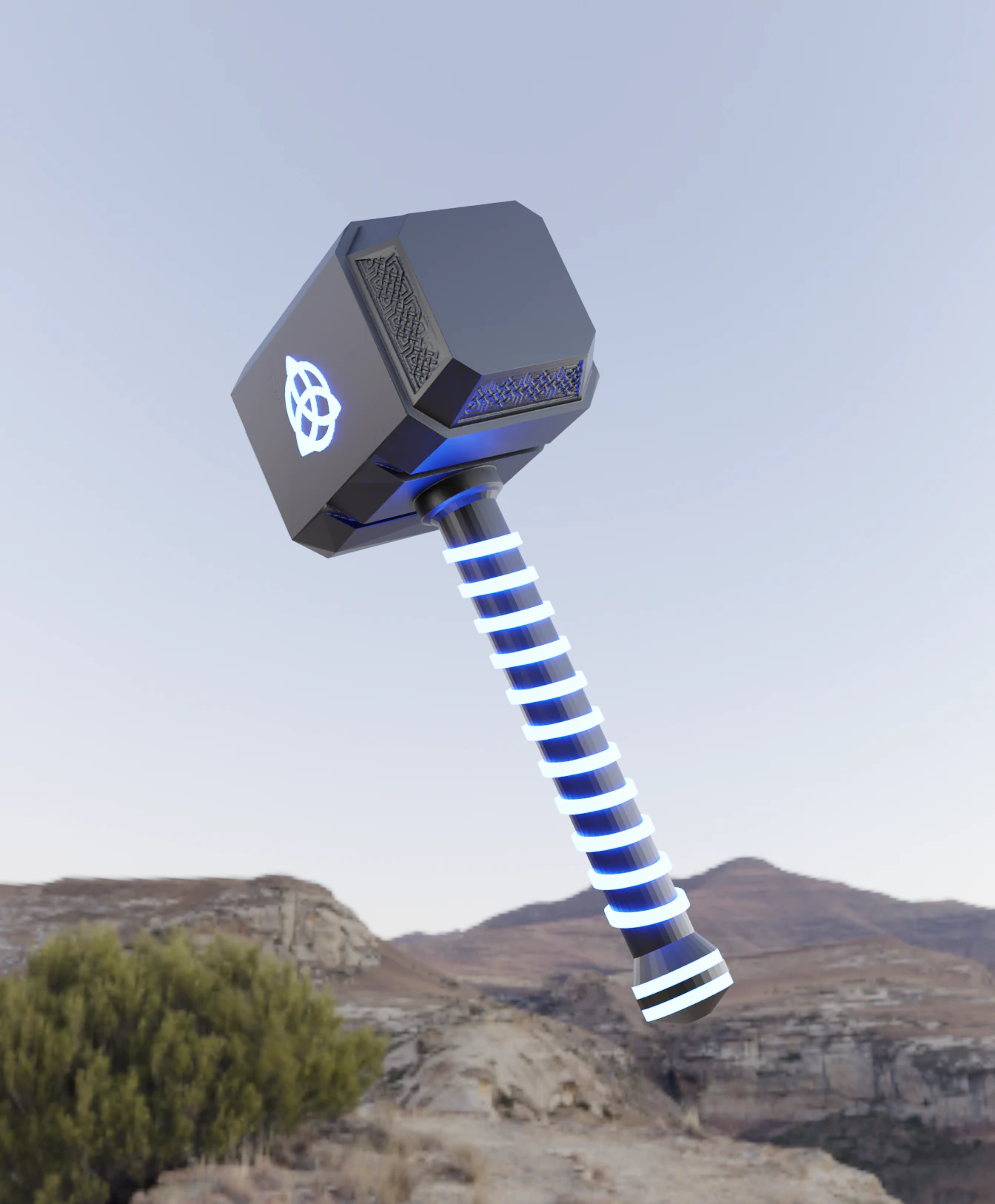 thors hammer 3D Model .c4d .max .obj .3ds .fbx .stl .blend 
