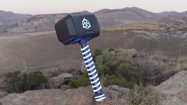 thors hammer 3D मॉडल .c4d .max .obj .3ds .fbx .stl .blend 