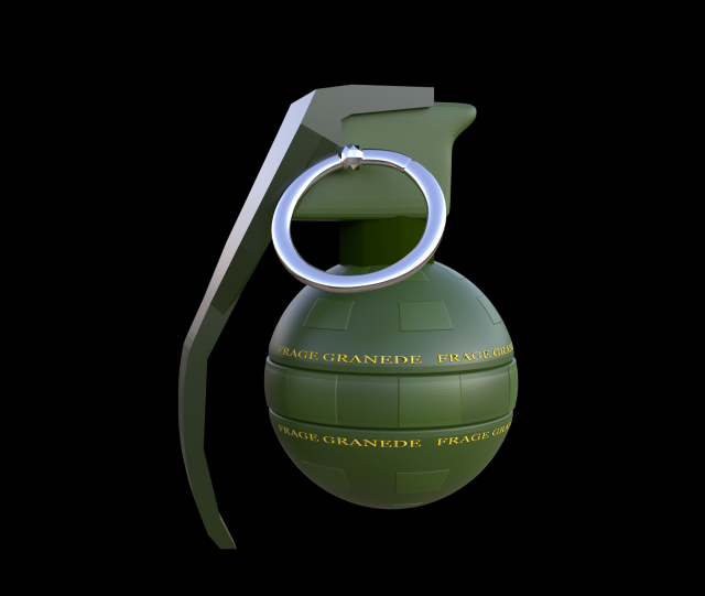 frag grenade 3D मॉडल .c4d .max .obj .3ds .fbx .stl .blend 