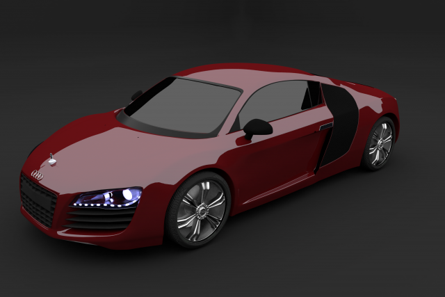 audi r8 3D 模型 .c4d .max .obj .3ds .fbx .stl .blend 