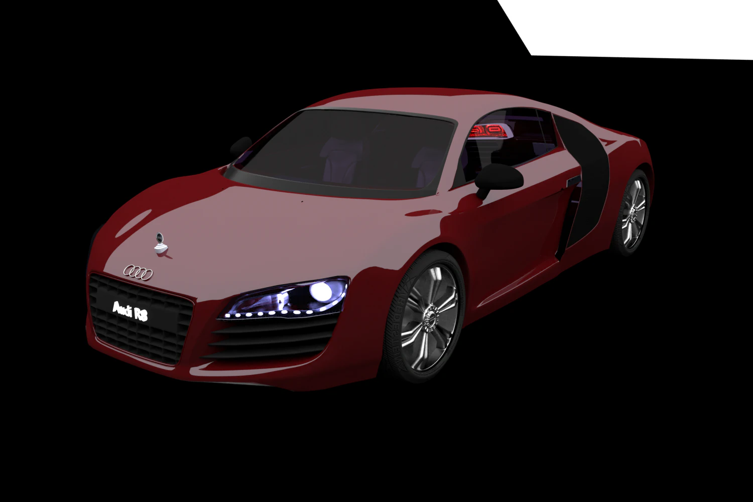 audi r8 3D Model .c4d .max .obj .3ds .fbx .stl .blend 