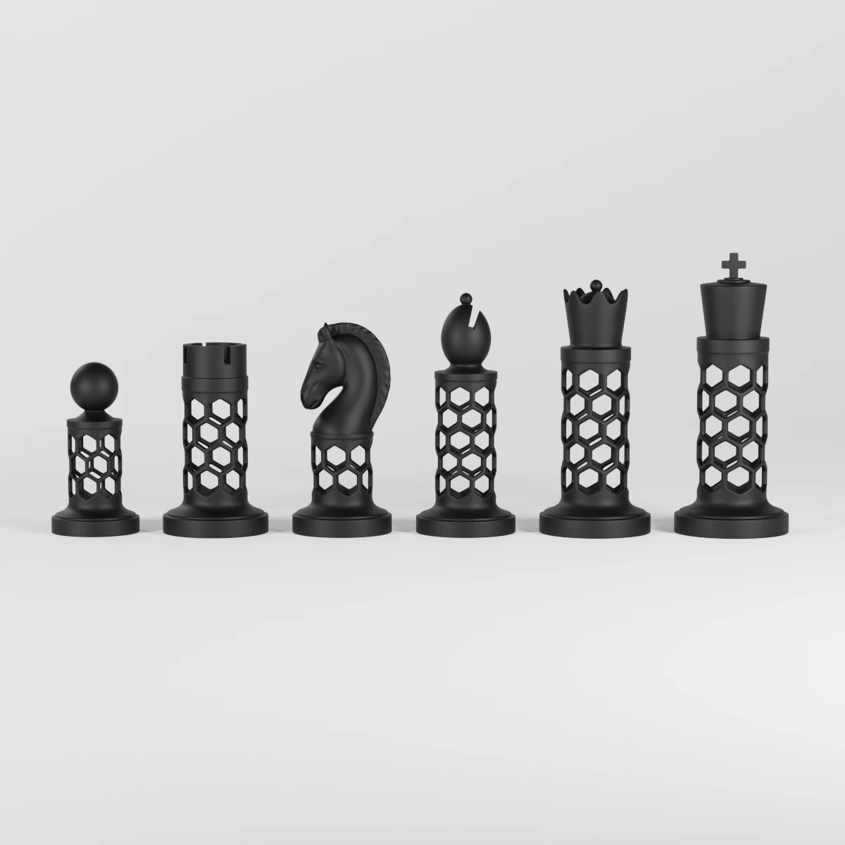 3d chess set pieces 3D Print Model .c4d .max .obj .3ds .fbx .stl .blend 